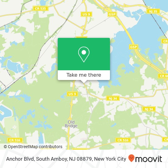 Anchor Blvd, South Amboy, NJ 08879 map
