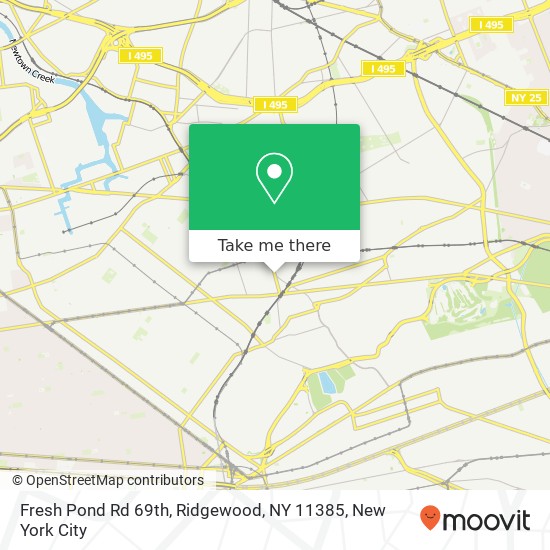 Mapa de Fresh Pond Rd 69th, Ridgewood, NY 11385