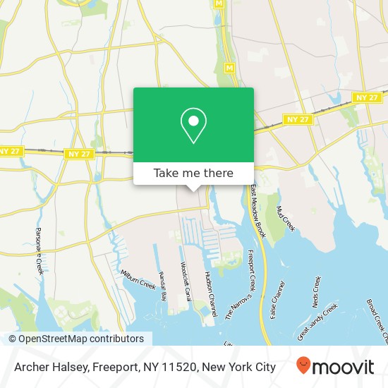 Mapa de Archer Halsey, Freeport, NY 11520