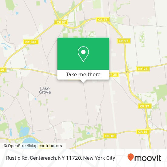 Mapa de Rustic Rd, Centereach, NY 11720