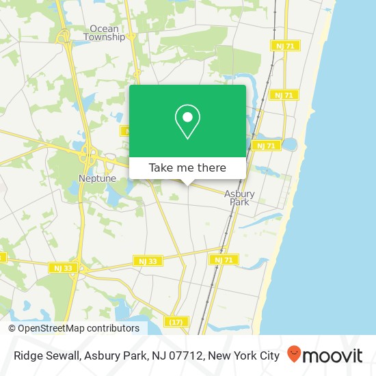 Mapa de Ridge Sewall, Asbury Park, NJ 07712