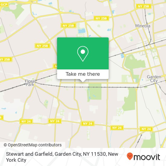 Stewart and Garfield, Garden City, NY 11530 map