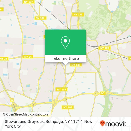 Stewart and Greyrock, Bethpage, NY 11714 map
