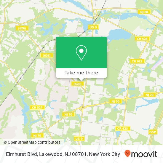 Elmhurst Blvd, Lakewood, NJ 08701 map