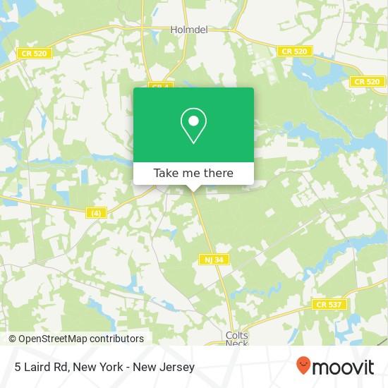 Mapa de 5 Laird Rd, Colts Neck, NJ 07722
