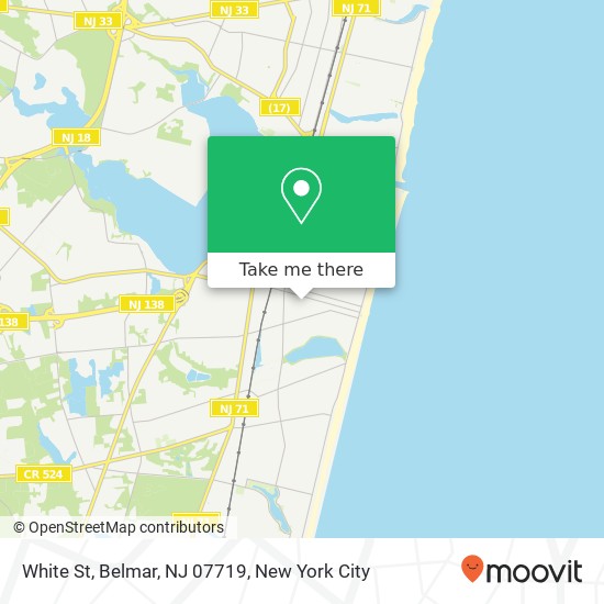 Mapa de White St, Belmar, NJ 07719