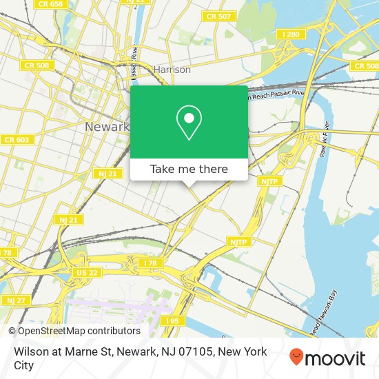 Wilson at Marne St, Newark, NJ 07105 map