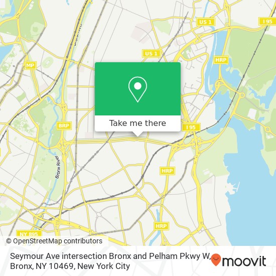Mapa de Seymour Ave intersection Bronx and Pelham Pkwy W, Bronx, NY 10469