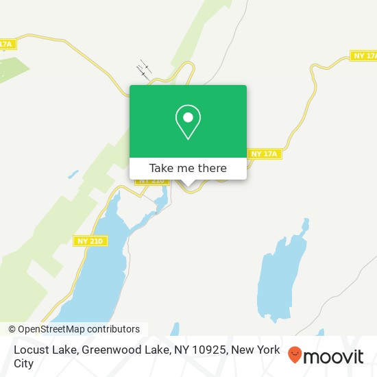 Mapa de Locust Lake, Greenwood Lake, NY 10925