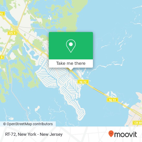 Mapa de RT-72, Manahawkin, NJ 08050
