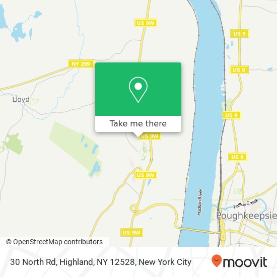 Mapa de 30 North Rd, Highland, NY 12528