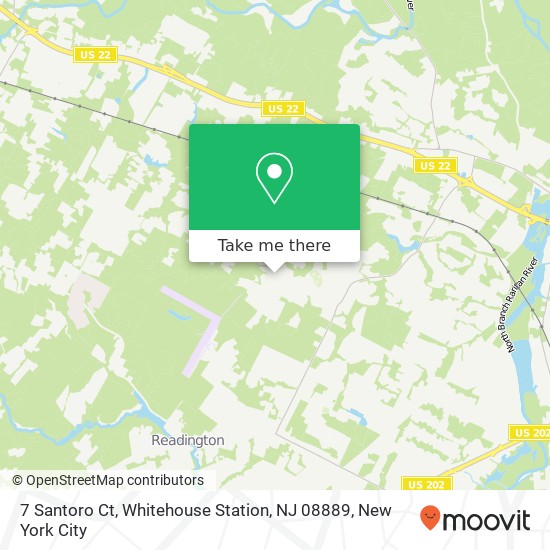 Mapa de 7 Santoro Ct, Whitehouse Station, NJ 08889