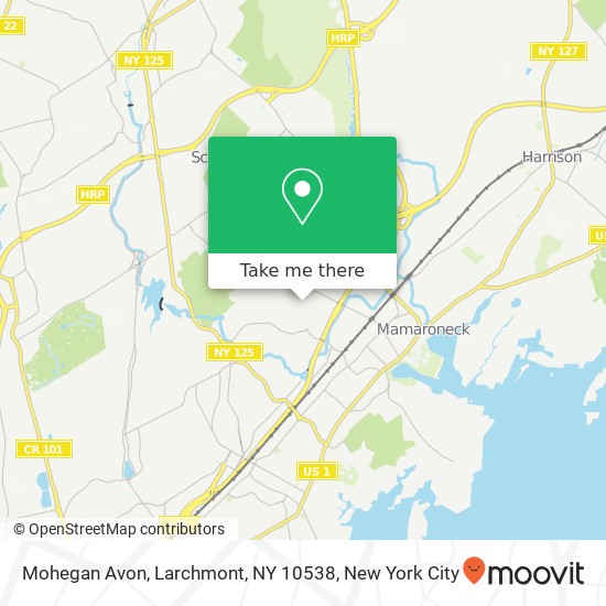 Mapa de Mohegan Avon, Larchmont, NY 10538