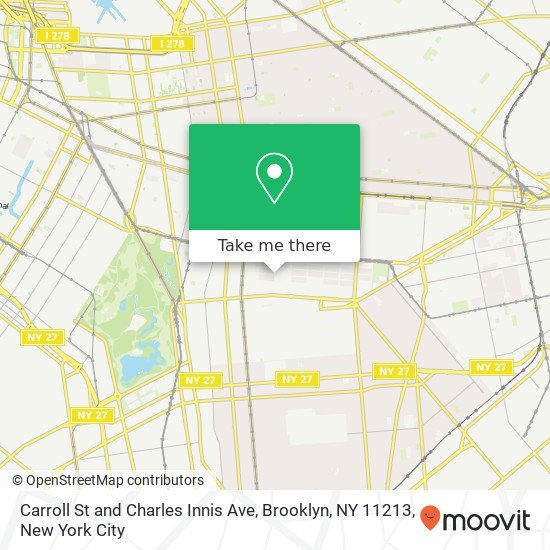 Mapa de Carroll St and Charles Innis Ave, Brooklyn, NY 11213