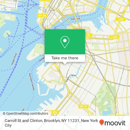 Carroll St and Clinton, Brooklyn, NY 11231 map