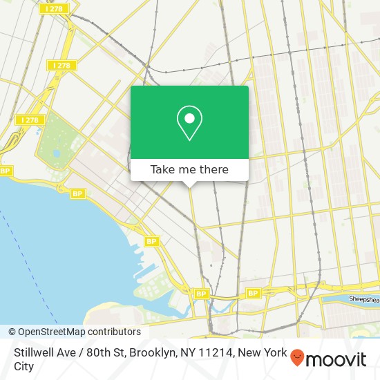 Stillwell Ave / 80th St, Brooklyn, NY 11214 map