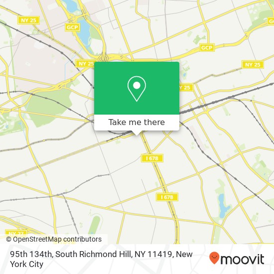 Mapa de 95th 134th, South Richmond Hill, NY 11419