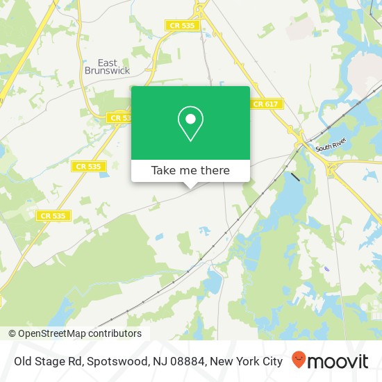 Mapa de Old Stage Rd, Spotswood, NJ 08884