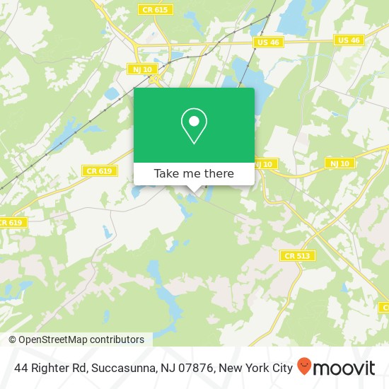 Mapa de 44 Righter Rd, Succasunna, NJ 07876