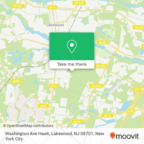 Washington Ave Hawk, Lakewood, NJ 08701 map