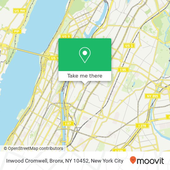 Inwood Cromwell, Bronx, NY 10452 map