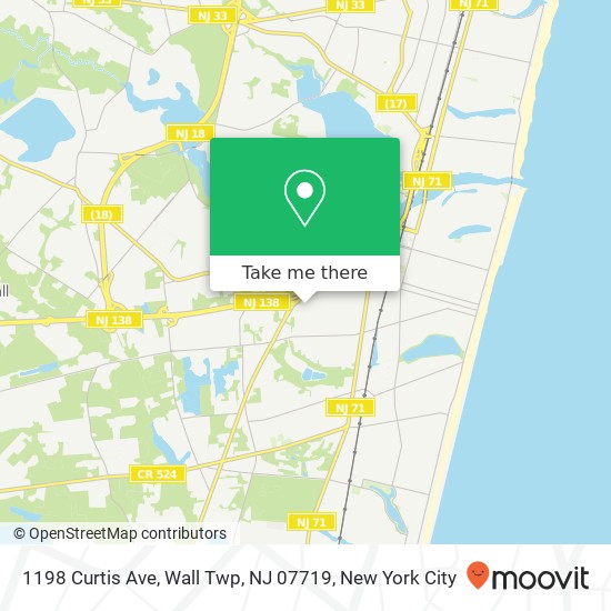 1198 Curtis Ave, Wall Twp, NJ 07719 map