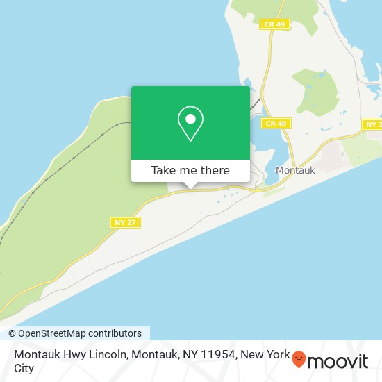 Mapa de Montauk Hwy Lincoln, Montauk, NY 11954