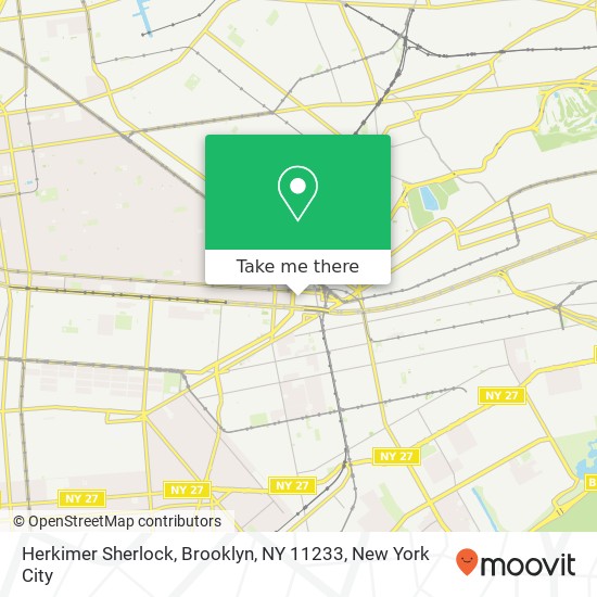 Mapa de Herkimer Sherlock, Brooklyn, NY 11233