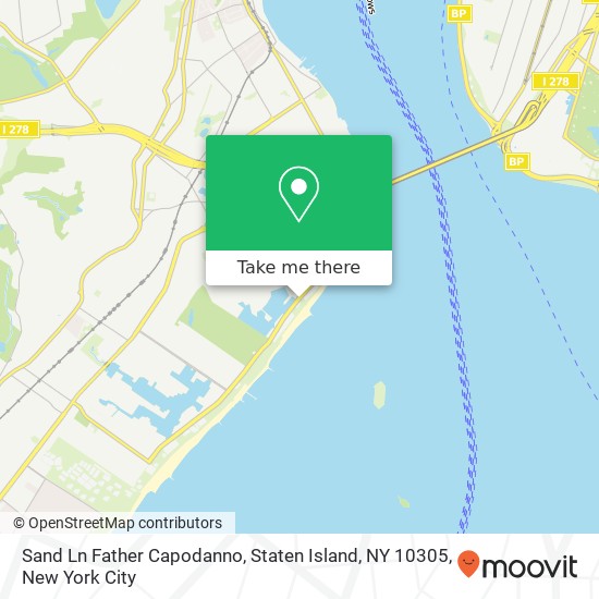 Mapa de Sand Ln Father Capodanno, Staten Island, NY 10305