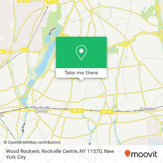 Mapa de Wood Rockwin, Rockville Centre, NY 11570