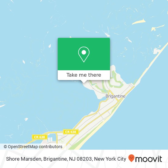 Mapa de Shore Marsden, Brigantine, NJ 08203