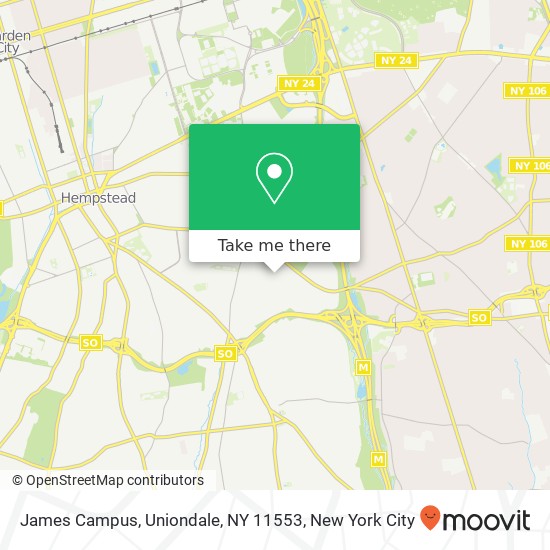 James Campus, Uniondale, NY 11553 map