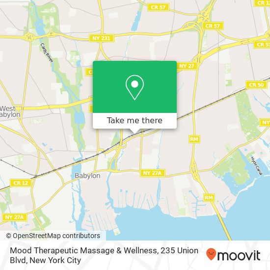 Mood Therapeutic Massage & Wellness, 235 Union Blvd map