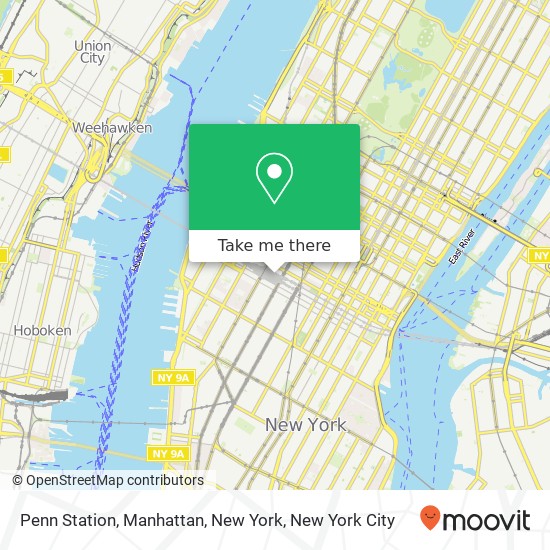 Mapa de Penn Station, Manhattan, New York