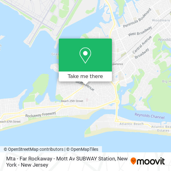 Mta - Far Rockaway - Mott Av SUBWAY Station map