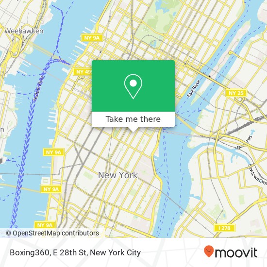 Mapa de Boxing360, E 28th St