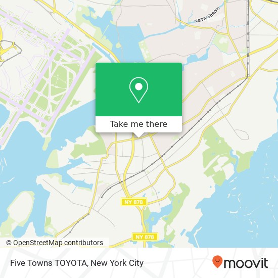 Five Towns TOYOTA map