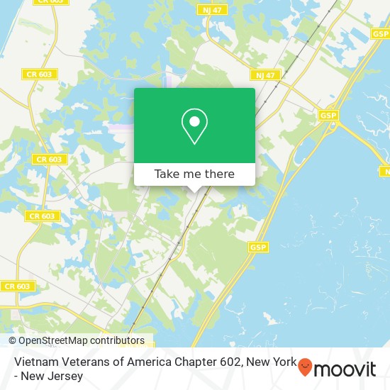 Vietnam Veterans of America Chapter 602 map