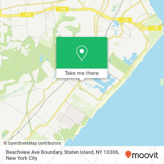 Mapa de Beachview Ave Boundary, Staten Island, NY 10306