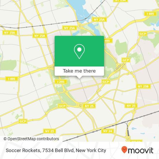 Mapa de Soccer Rockets, 7534 Bell Blvd