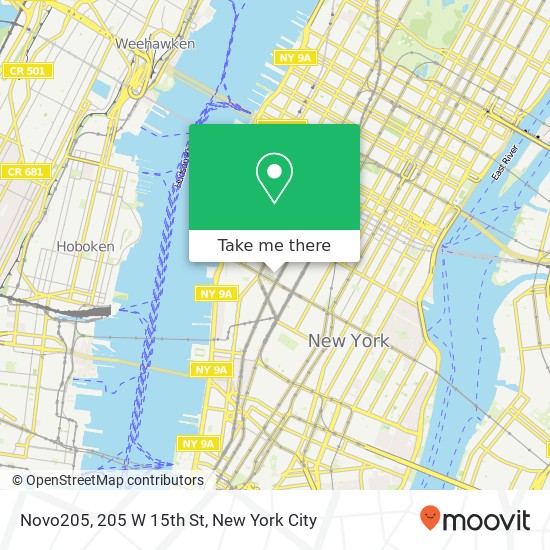 Novo205, 205 W 15th St map