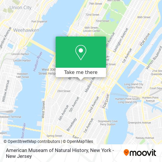 Mapa de American Museam of Natural History