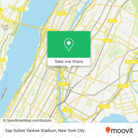 Sap Suites Yankee Stadium map