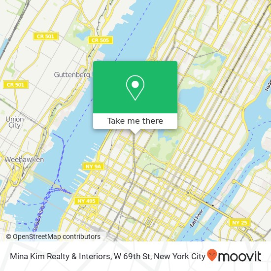 Mapa de Mina Kim Realty & Interiors, W 69th St