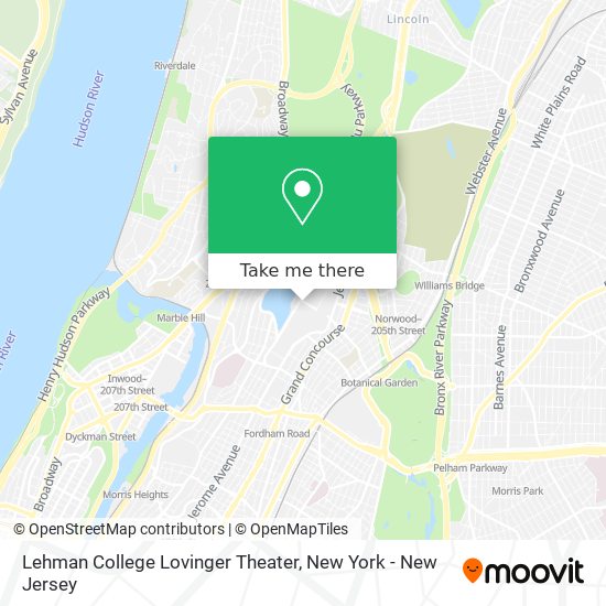 Lehman College Lovinger Theater map