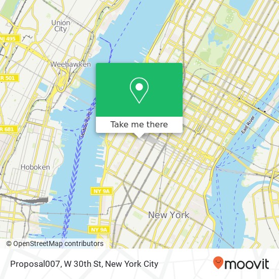 Proposal007, W 30th St map