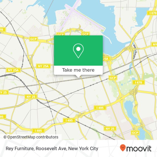 Rey Furniture, Roosevelt Ave map