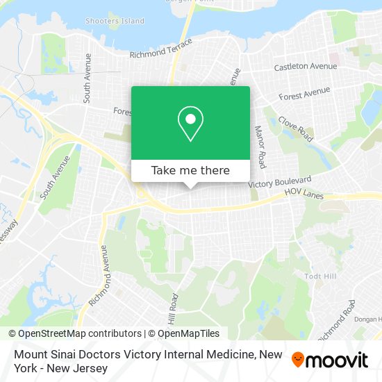 Mount Sinai Doctors Victory Internal Medicine map