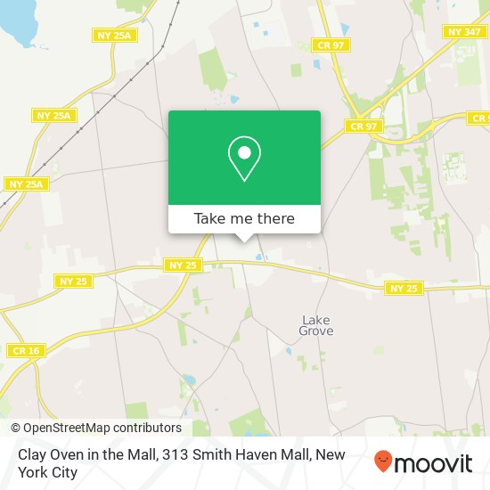 Mapa de Clay Oven in the Mall, 313 Smith Haven Mall