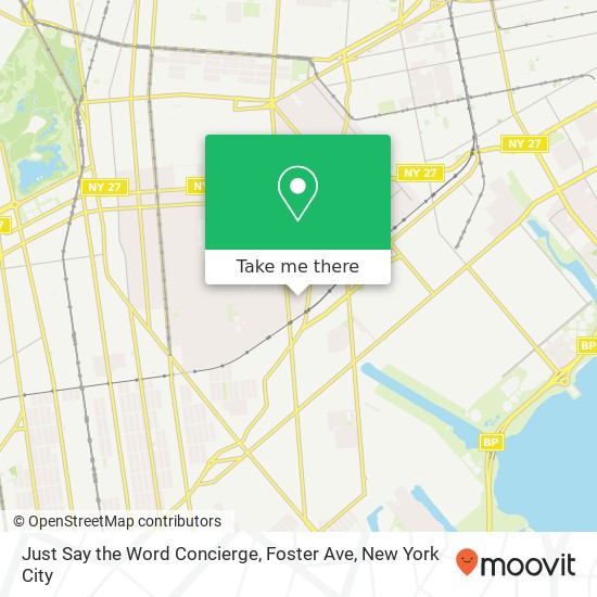Mapa de Just Say the Word Concierge, Foster Ave